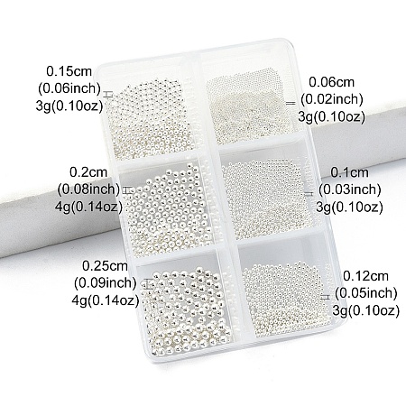 20G Stainless Steel Micro Beads MRMJ-YW0001-065A-S-1