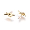 Brass Stud Earrings EJEW-F809-02G-2