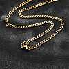 304 Stainless Steel Curb Chain Necklaces X-NJEW-H492-01G-1