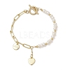 Brass Heart Charms Bracelets BJEW-JB12711-2