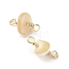 Natural Shell Nuggets Links Connector Charms KK-M266-18G-2