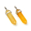 2Pcs Natural Agate Dyed Double Terminated Pointed Pendants G-YW0002-05D-3
