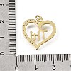Brass Micro Pave Clear Cubic Zirconia Pendants CU-CBAEEA8-09A-G-3