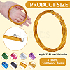 8 Rolls 8 Colors Flat Aluminum Wire AW-BC0003-40-2