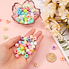 400Pcs Opaque Acrylic European Beads SACR-SP0001-01-3