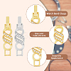 10Pcs 2 Colors Rack Plating Brass Micro Pave Clear Cubic Zirconia Watch Band Clasps ZIRC-DC0001-08-4