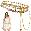 1Pc Ethnic Style Alloy & Iron Coin Tassel Waist Body Chains for Women AJEW-GF0014-23-8