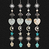 4Pcs Synthetic Turquoise Starfish Turtle Beads Hanging Suncatchers HJEW-CN0001-39-4