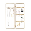 Iron Jewelry Display Folding Screen Stands with 2 Folding Panels EDIS-WH0029-83B-1