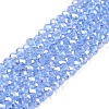 Electroplate Glass Beads Strands EGLA-A044-T1mm-B14-1