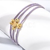 Polyester Multi-Strand Bracelets FB-CBA983F-02G-04-3