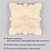 Natural Solid Wood Carved Onlay Applique Craft WOOD-FH0001-35-4