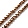 Electroplate Synthetic Magnetic Hematite Beads Strands G-E602-01-2