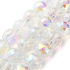 Transparent Electroplate Glass Beads Strands EGLA-N002-34G-H01-1