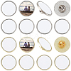 10 Sets Sublimation Blank Brooch Pins FIND-SP0004-08A-1