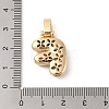 Brass Micro Pave Cubic Zirconia Pendants ZIRC-P121-01G-F-3