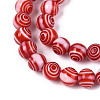 Handmade Millefiori Glass Round Beads Strands LK-R004-93G-3