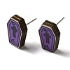 Wood Stud Earrings EJEW-Z054-02K-1