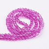 Spray Painted Crackle Glass Beads Strands CCG-Q002-6mm-09-2
