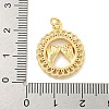 Brass Micro Pave Clear Cubic Zirconia Pendants KK-U007-01G-06-3