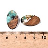 Transparent Resin and Walnut Wood Pendants RESI-T057-03J-3