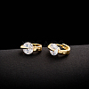 Perfect Design Real 18K Gold Plated Brass Rhinestone Hoop Earrings EJEW-EE0001-148-2