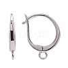 Anti-Tarnish Rhodium Plated 925 Sterling Silver Leverback Earring Findings X-STER-I017-087P-2