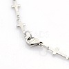Tarnish Resistant Religious Catholic Jewelry 304 Stainless Steel Cross Link Chain Bracelets STAS-O036-09P-3
