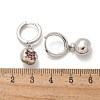 Brass Cubic Zirconia Hoop Earrings EJEW-Q015-02P-C-3