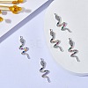5Pcs Brass Micro Pave Cubic Zirconia Links Connectors ZIRC-SZ0002-80P-4