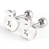 201 Stainless Steel Barbell Cartilage Earrings EJEW-R147-23-1