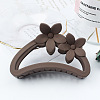 Amber Color Hollow Hair Clip with Matte Half Round Arc Flower. ST4837243-1