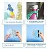 16 Sheets 4 Styles Waterproof PVC Colored Laser Stained Window Film Static Stickers DIY-WH0314-093-3