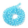 Electroplate Glass Bead Strands EGLA-R015-8mm-12-4