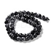 Natural Snowflake Obsidian Beads Strands G-NH0021-A09-01-3