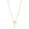 304 Stainless Steel Letter Pendant Necklaces NJEW-LP0001-52J-G-1