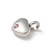 304 Stainless Steel Rhinestone Pendants STAS-R139-01P-04-2