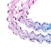 Gradient Color Baking Paint Glass Bead Strands X-DGLA-A039-T2mm-A06-2