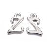 Platinum Plated Alloy Letter Pendants LS-PALLOY-J718-01P-Z-1