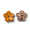 5-Petal Eco-Friendly Cowhide Bead Cap FIND-S301-03-M-2
