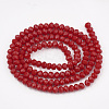 Opaque Solid Color Glass Beads Strands GLAA-S178-14C-02-2