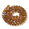 Electroplate Transparent Glass Beads Strands EGLA-A035-T10mm-L04-2