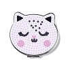 DIY Cat Special Shaped Diamond Painting Mini Makeup Mirror Kits DIY-P048-02-1