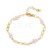 Handmade CCB Plastic Imitation Pearl Beaded Bracelet for Girl Women BJEW-JB06734-1