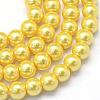 Baking Paint Glass Pearl Bead Strands HY-Q003-3mm-67-1