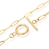 Unisex PVD Vacuum Plating 304 Stainless Steel Paperclip Chain Necklaces X-NJEW-H215-04G-2