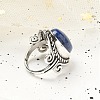 Natural Lapis Lazuli Adjustable Rings RJEW-I108-01AS-10-4