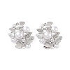 Brass with Resin Imitation Pearl Stud Earrings EJEW-B046-02P-2