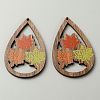 Halloween Theme Printed Wood Big Pendants X1-WOOD-TAC0015-09F-2