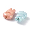 UV Plating Rainbow Iridescent Acrylic Beads OACR-A029-10-2